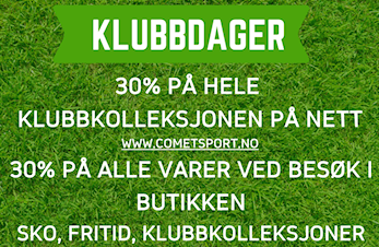 Klubbdager, 30% på mange varer 01.04 - 03.04.2025