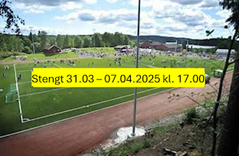 Korreksjon Mjær Stadion blir klar til bruk mandag 07.04. kl.17.00