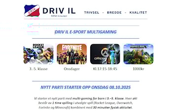 ✨ Vi starter opp nytt Multigame for 3.–5. klasse etter høstferien! ✨