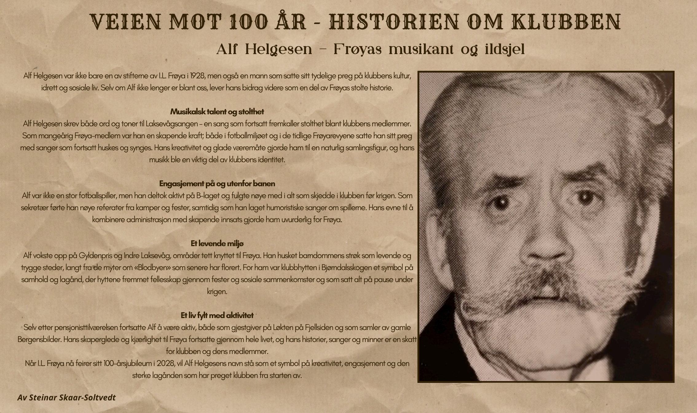 Image for Alf Helgesen - Frøyas musikanter og ildsjel