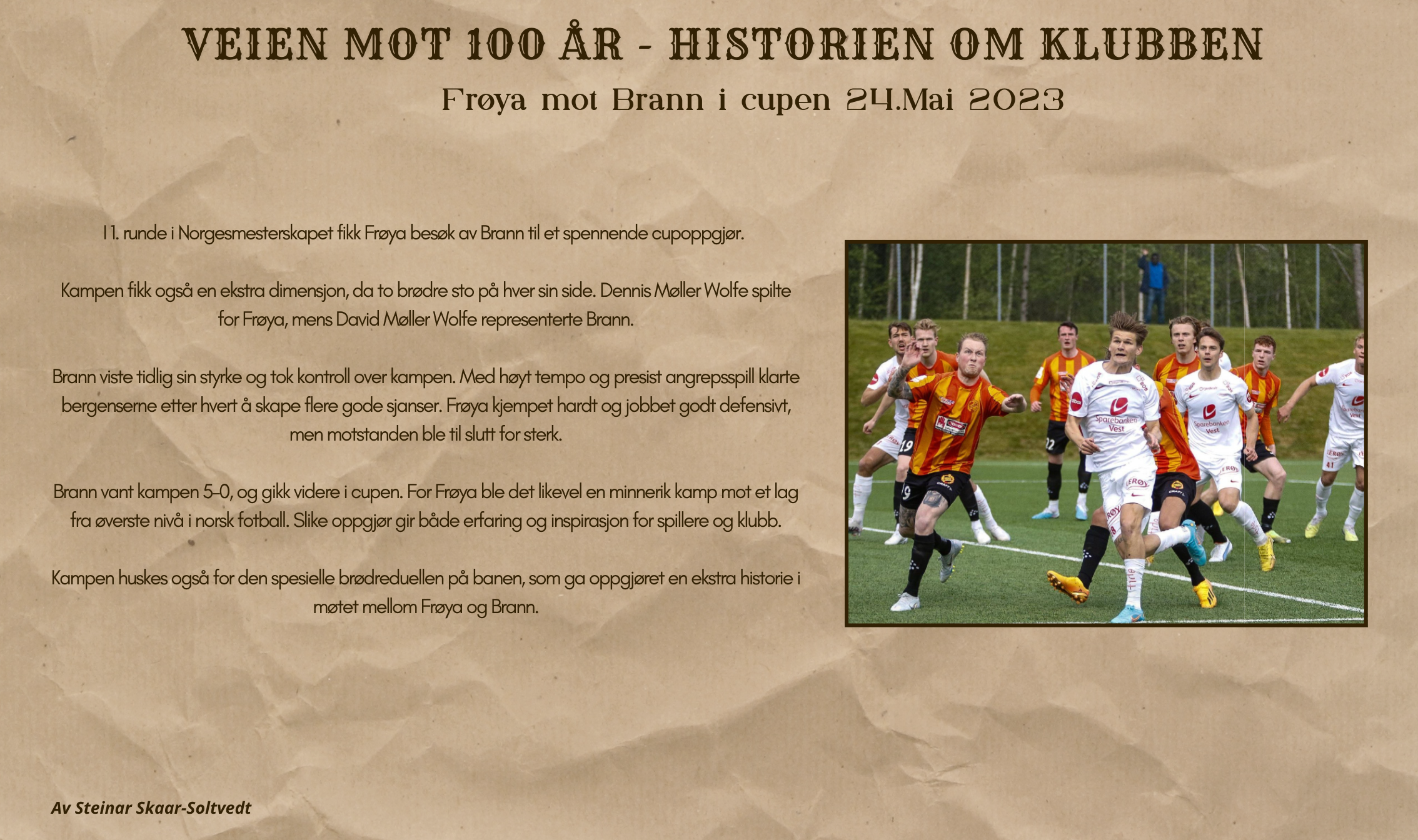 Frøya mot Brann i cupen 24.mai 2023