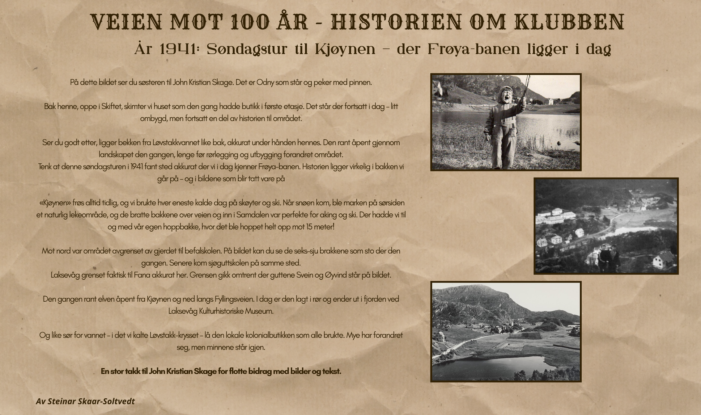 Image for År 1941 Søndagstur til Kjøynen - der Frøya anlegget ligger i dag