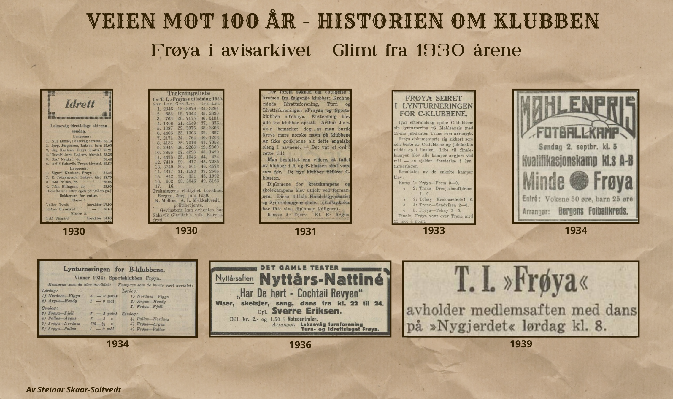 Image for Frøya i avisarkivet 1930-årene