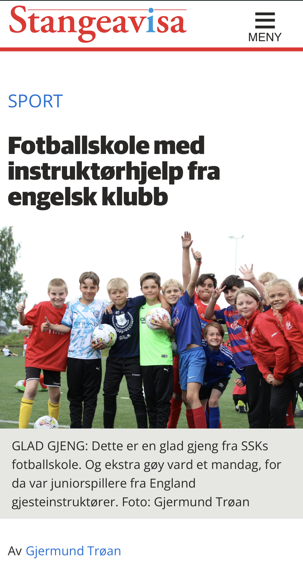 Tine Fotballskole 2023 på Stange er i gang!