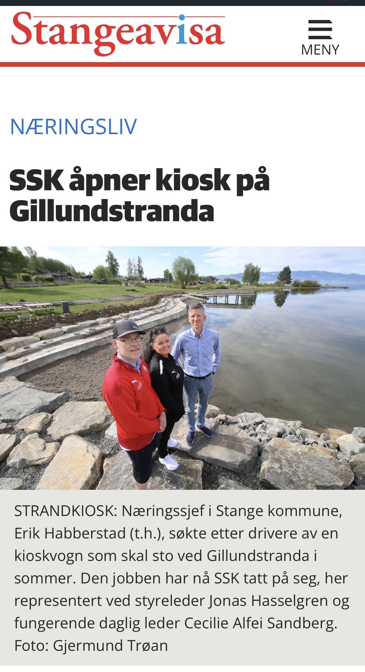 SSK åpner kiosk på Gillundstranda