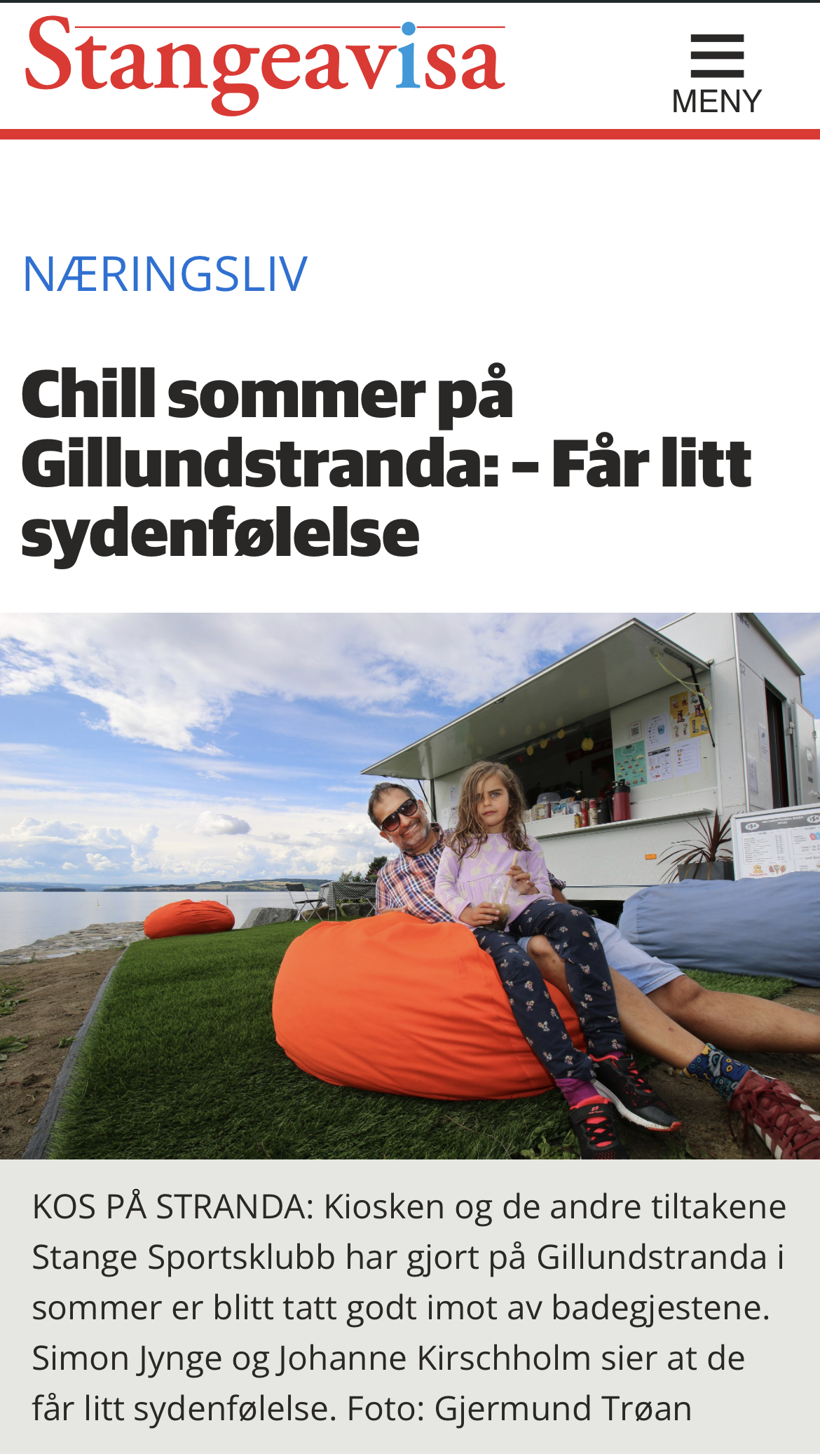 Chill sommer på Gillundstranda