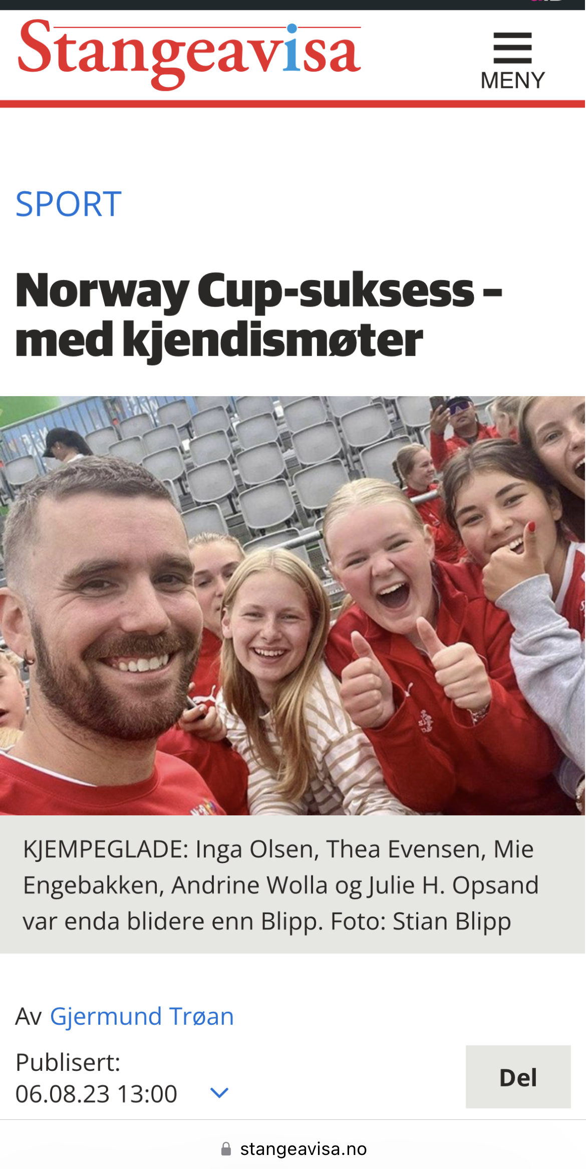 Norway Cup og kjendismøter for SSK