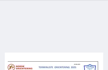 Terminliste orientering