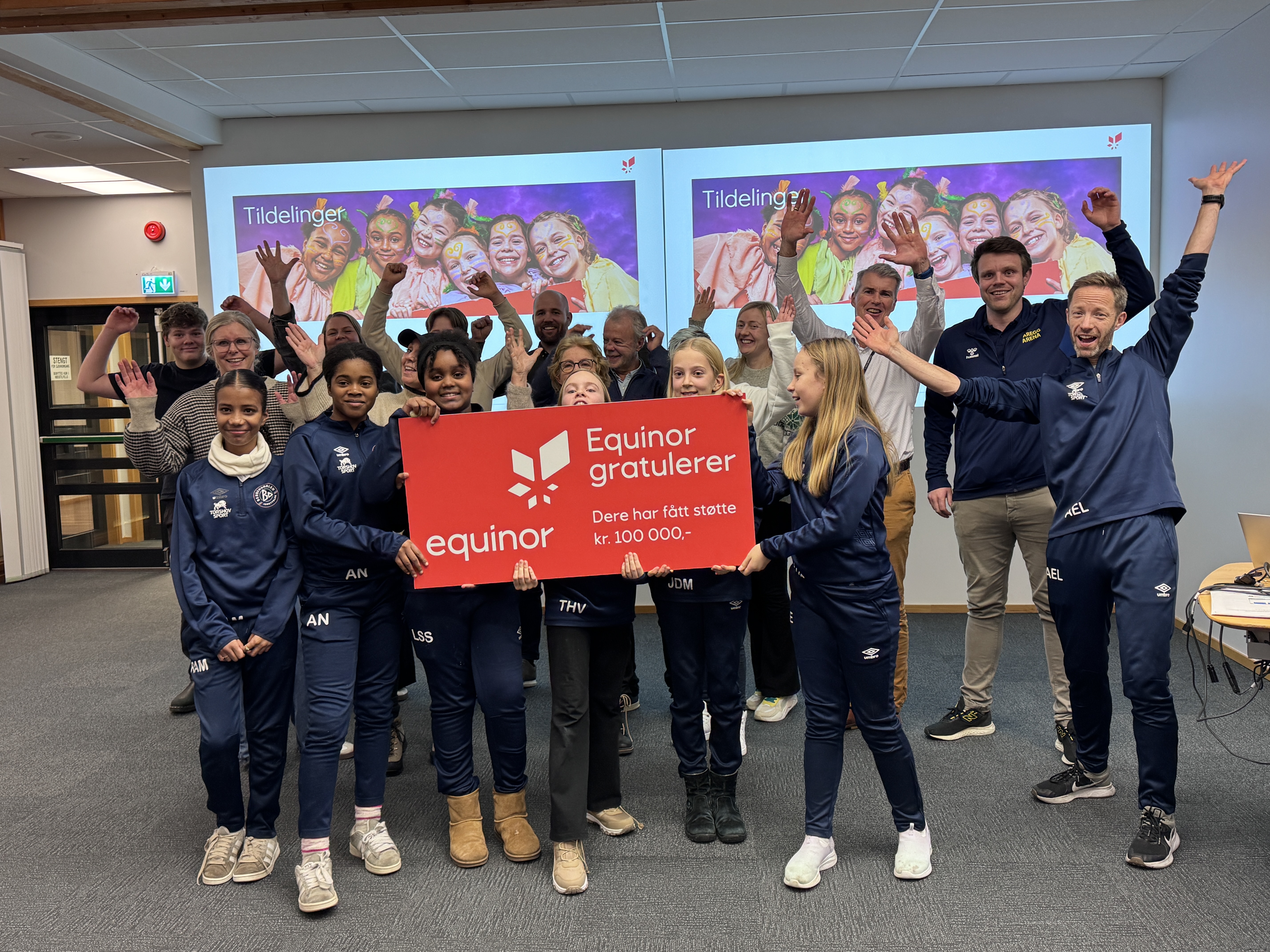 Støtte fra Equinor til Jenter 2014 Fotball
