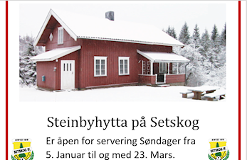 Steinby åpnet på søndag!
