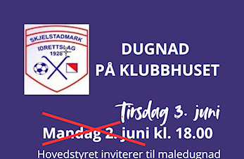 Dugnad - FLYTTET TIL TIRSDAG!