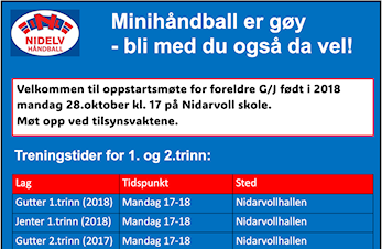 Bli med på minihåndball