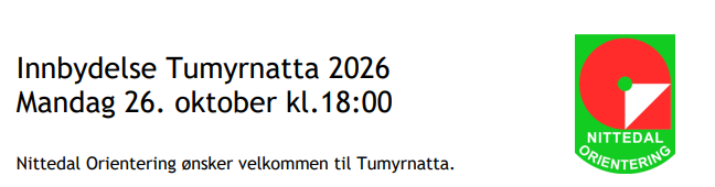 Tumyrnatta Mandag 26 oktober kl. 18:00
