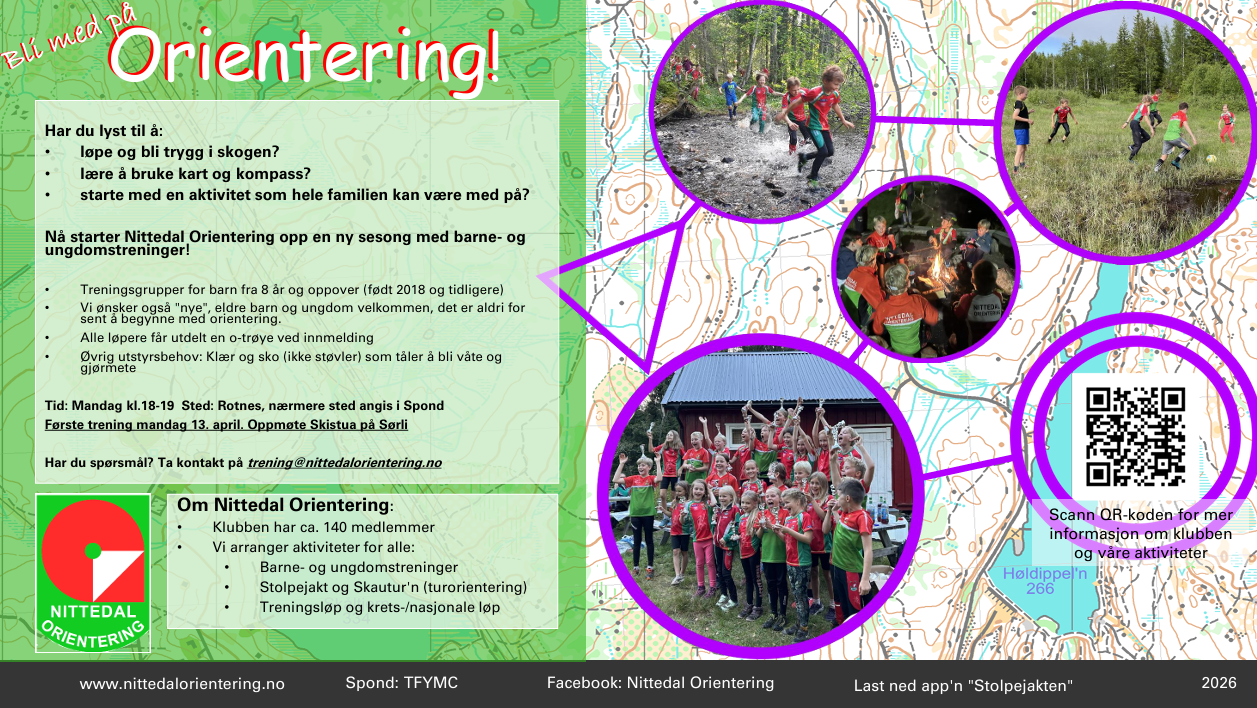 Første trening er 13. april