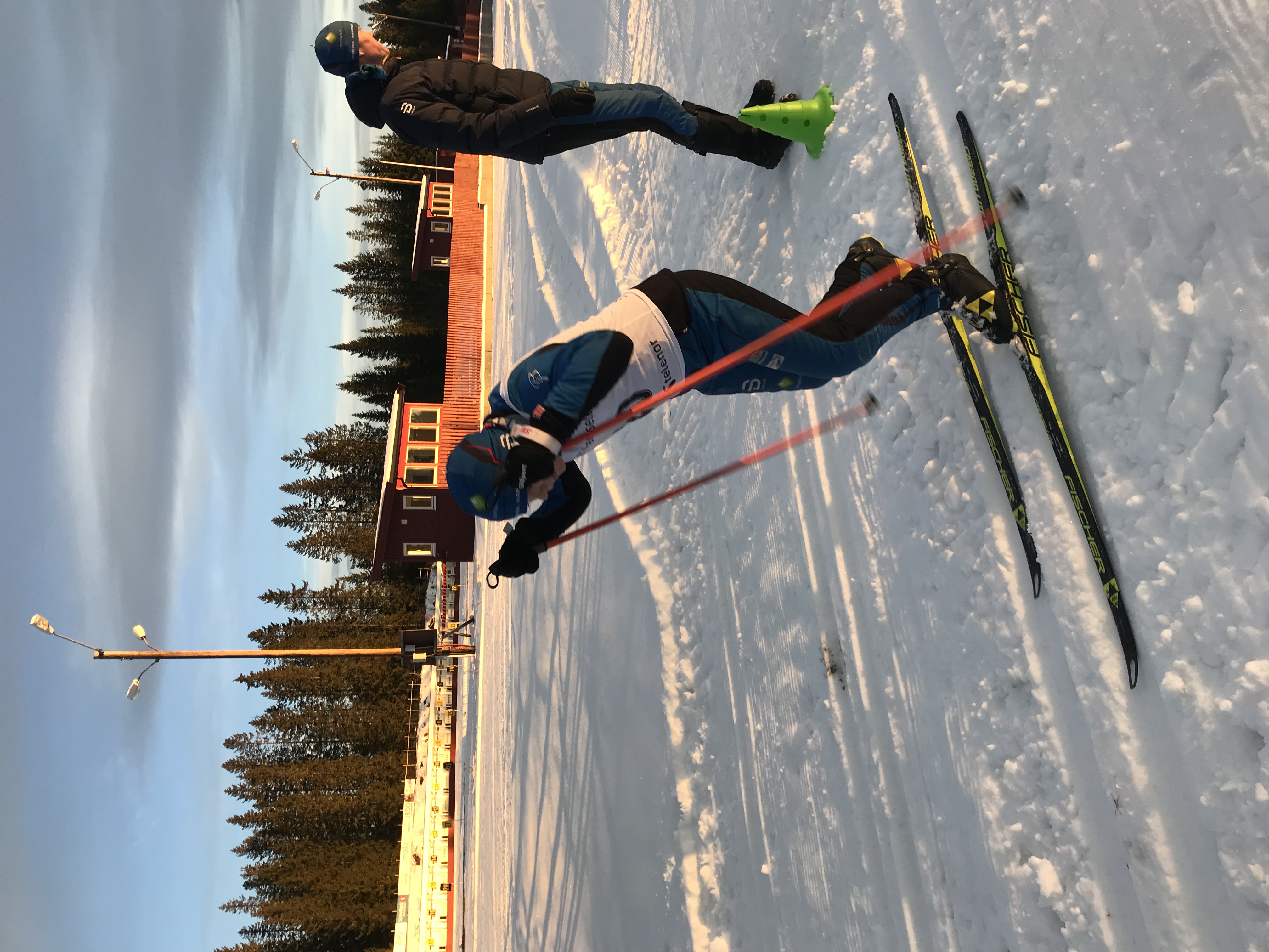 Fin skidag med sprint på Saga.