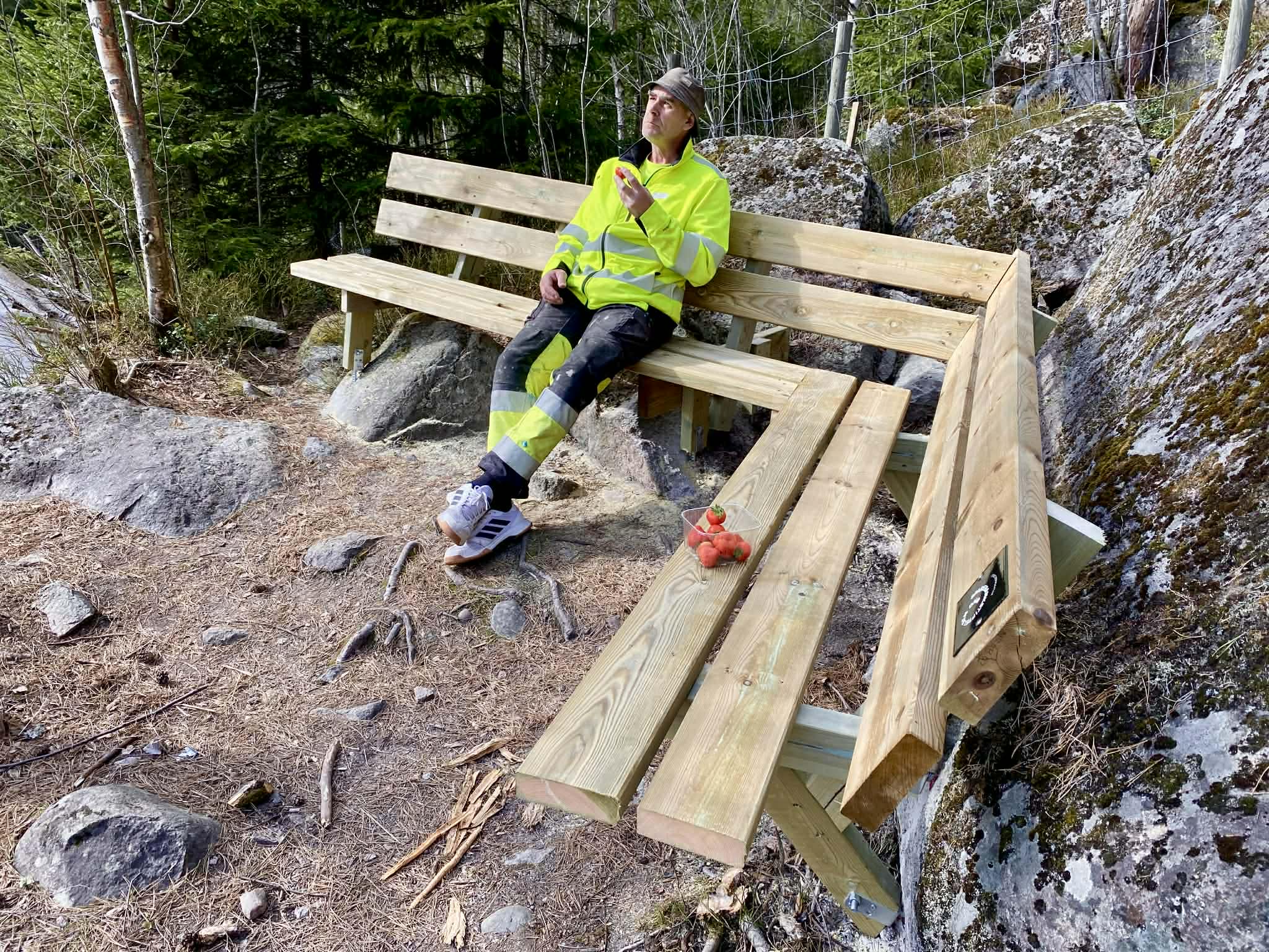 Oppgradert sitteplass på Kløvberget!