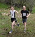 Biletet viser Kristian Nedregård, IK Tjalve(start nr3)og Øyvind Sandbakk, Ørsta (start nr5)