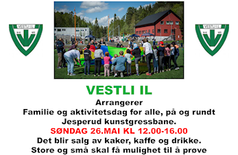 Vestli IL dag for ALLE søndag 26. mai kl 12.00-16.00