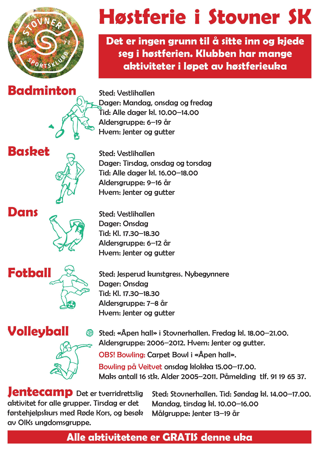 Høstferie med Stovner SK