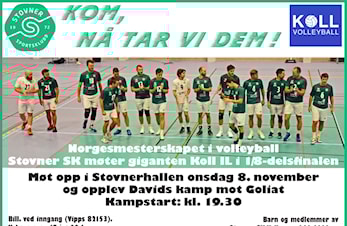 Innkalling til NM i volleyball, herrer senior: 1/8-delsfinale