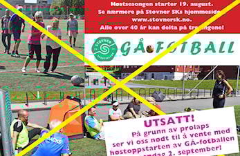 GÅ-fotballsesongen utsatt på kort varsel!