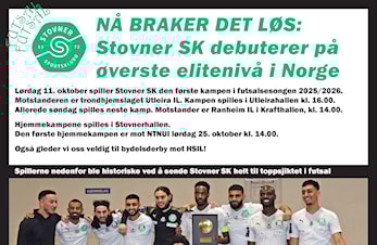 Stovner SK spiller i futsalens Eliteserie 2025/2026
