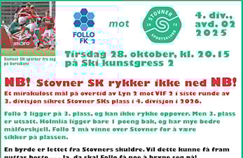 Siste seriekamp står for døra for A-laget
