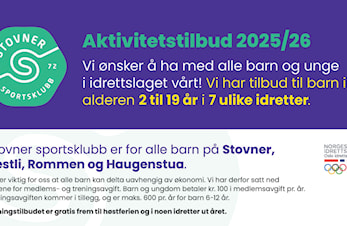 Stovner SKs aktivitetstilbud 2025/26