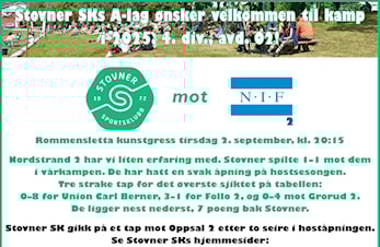Er Stovner SKs A-lag fortsatt i den gode serieformen . . .