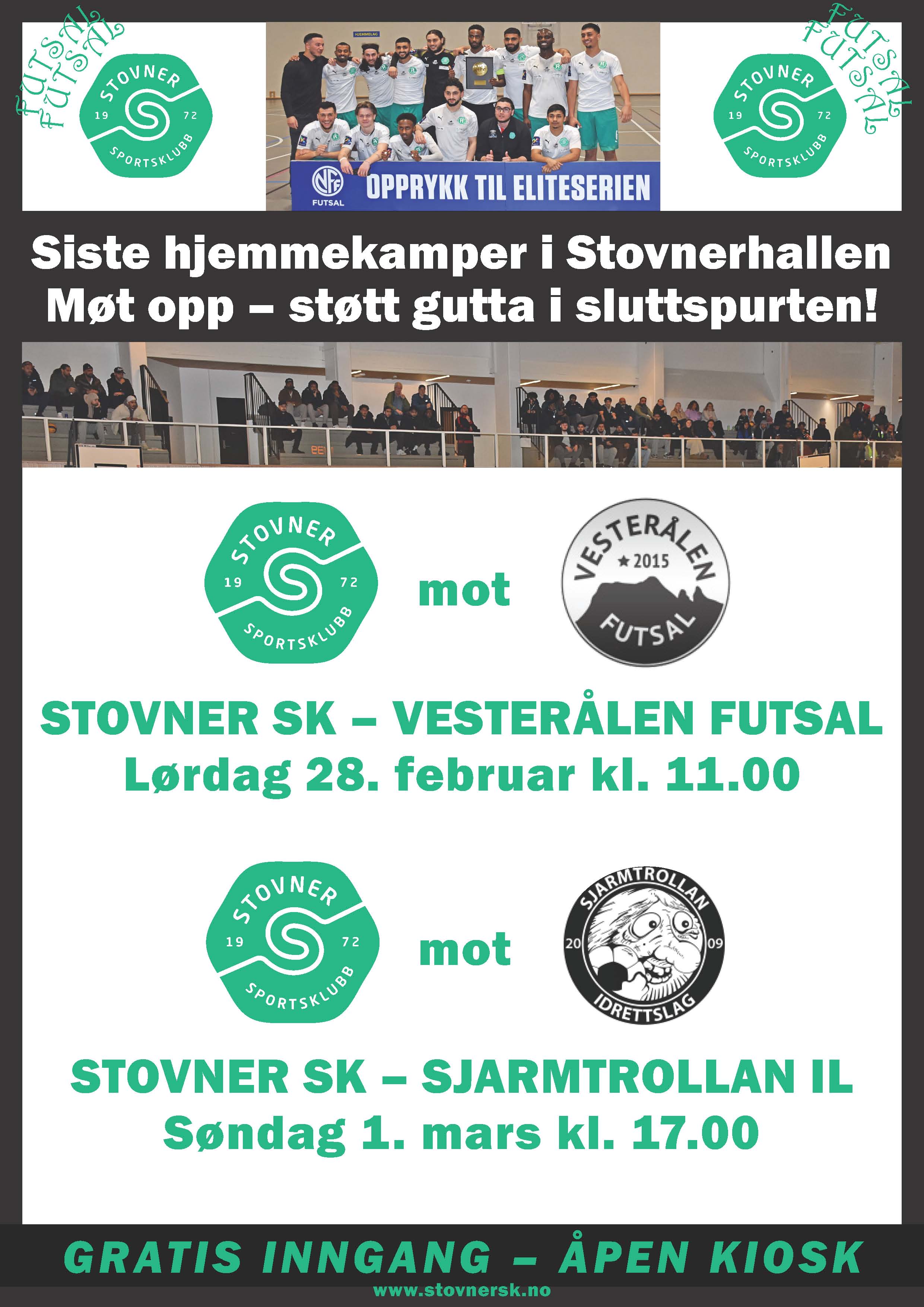 Stovner SK i futsalens eliteserie har neglebitende oppgjør foran seg!