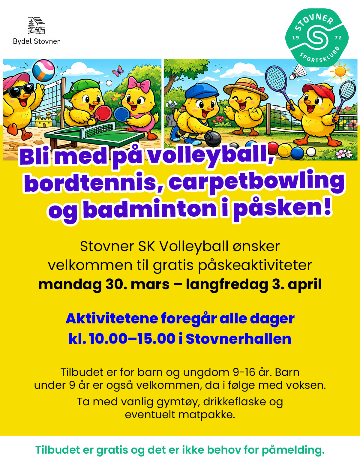 Image for Gratis påskeferieaktivitet i Stovnerhallen