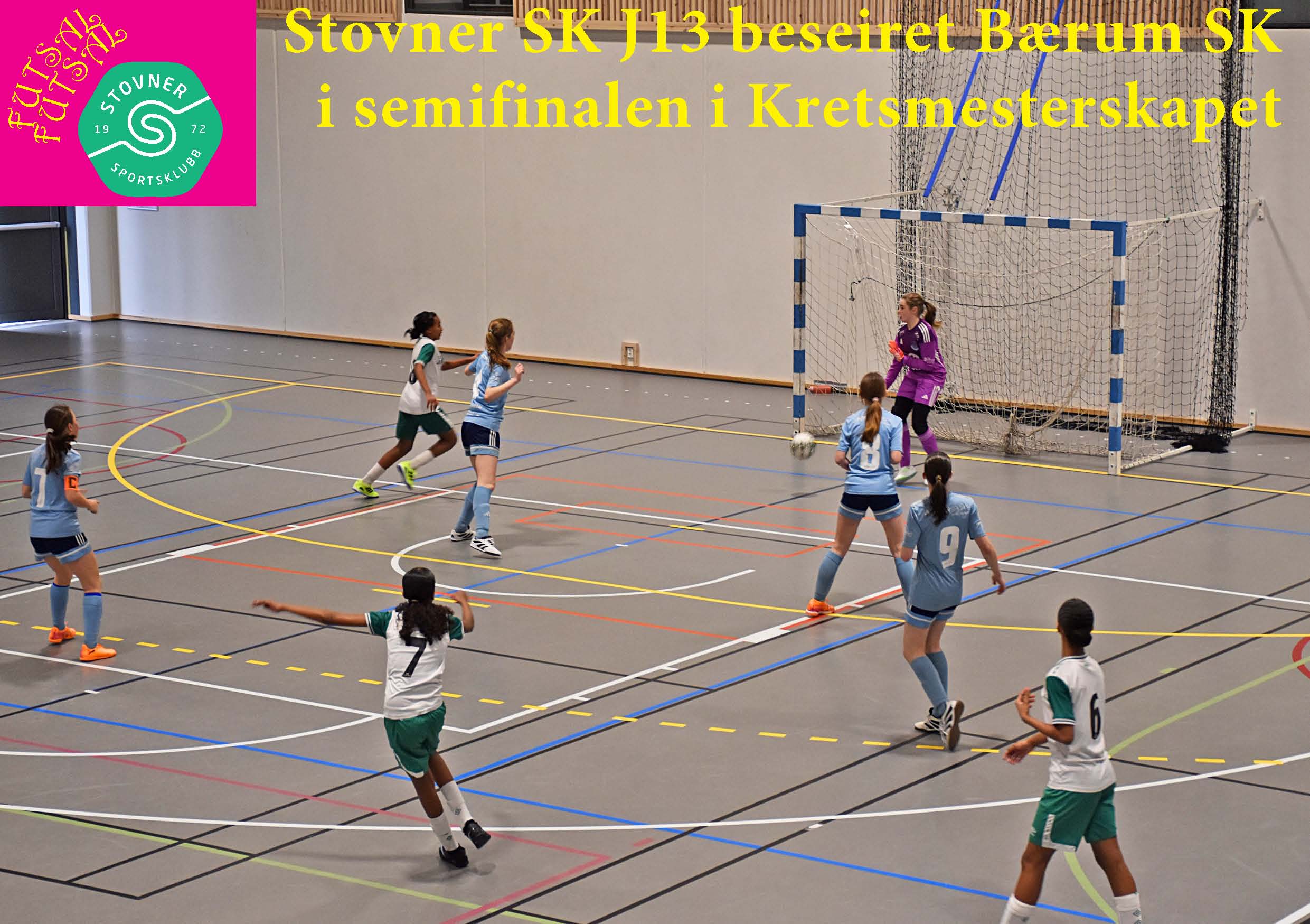 Stovner SKs J13 i tett batalje med Bærum SK i Kretsmesterskapets semifinale