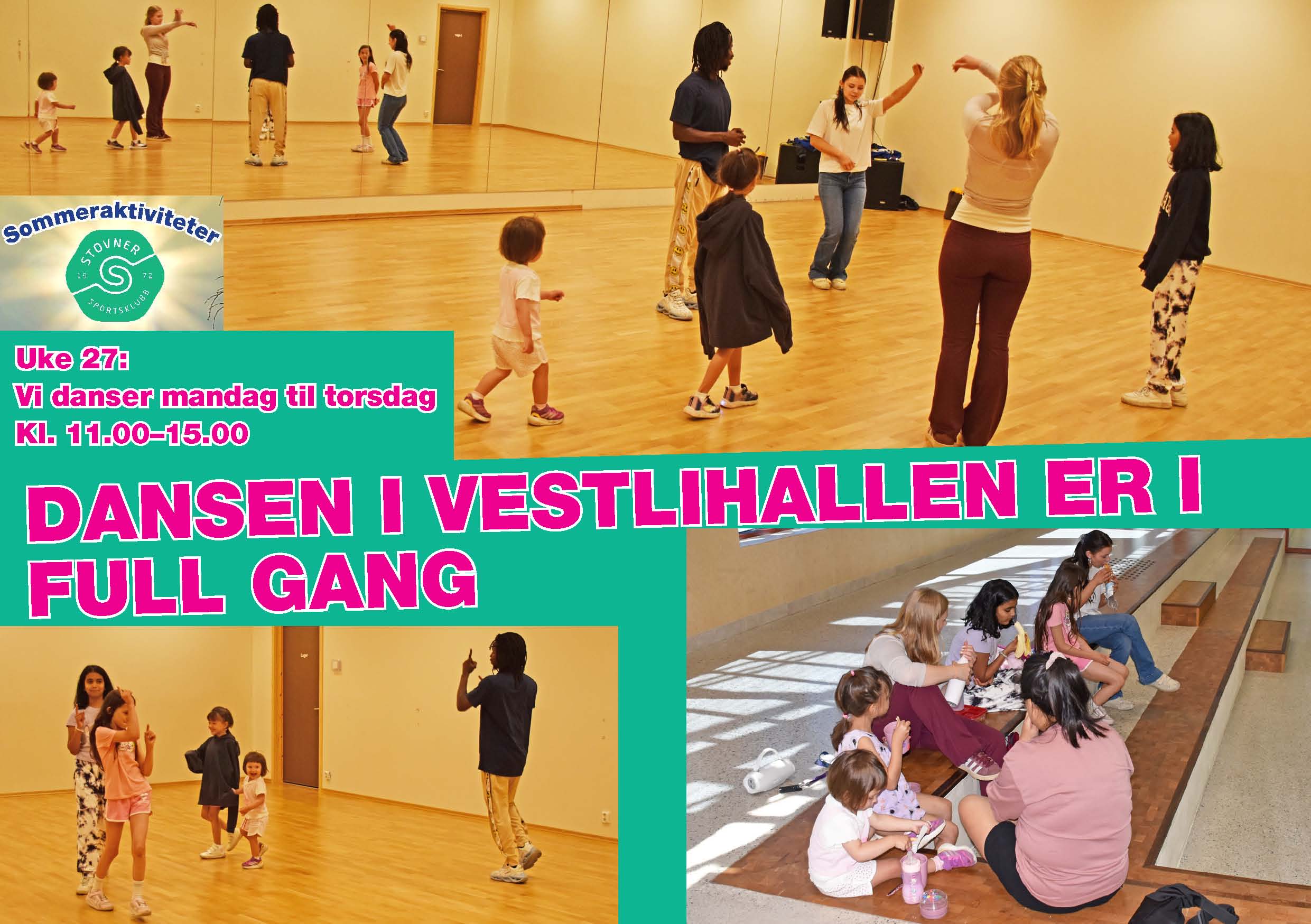 Stovner SK med mange sommeraktiviteter. Her er et lite glimt fra dansemoro i Vestlihallen