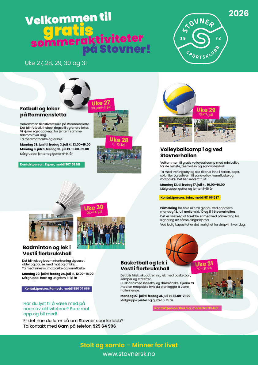 Image for Sommerferieaktivitet 2026 for barn og ungdom på Stovner
