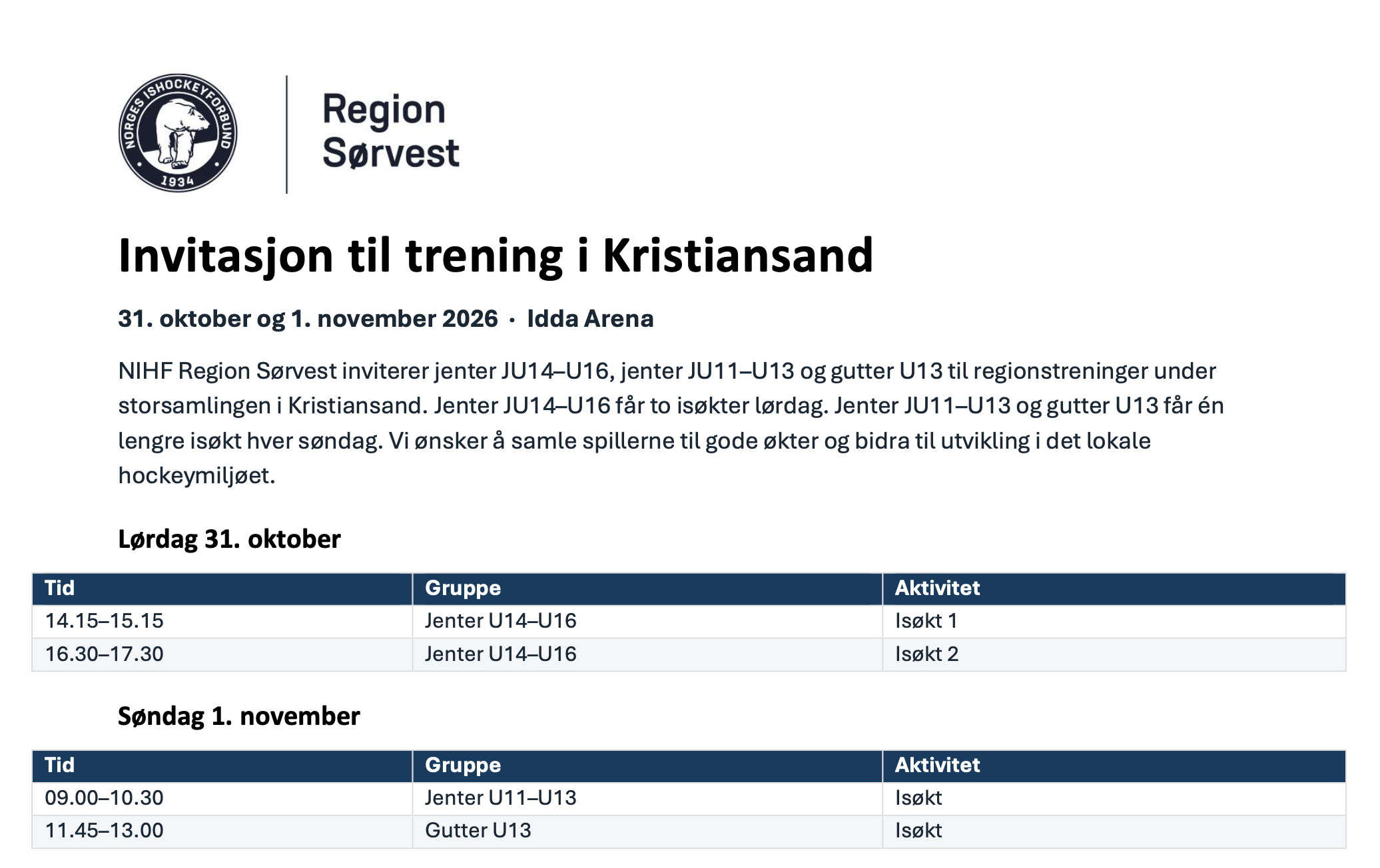 Image for Storsamling Kristiansand – Vi bygger hockeyen lokalt