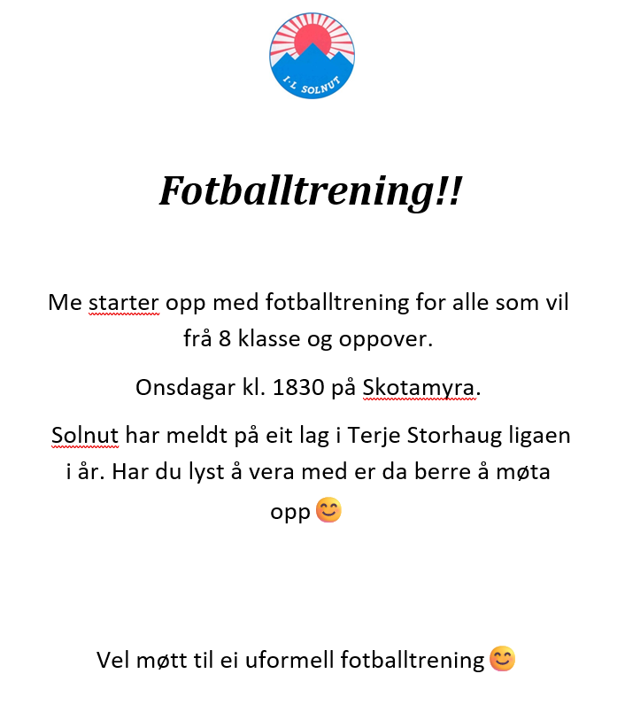 Image for Fotballtrening