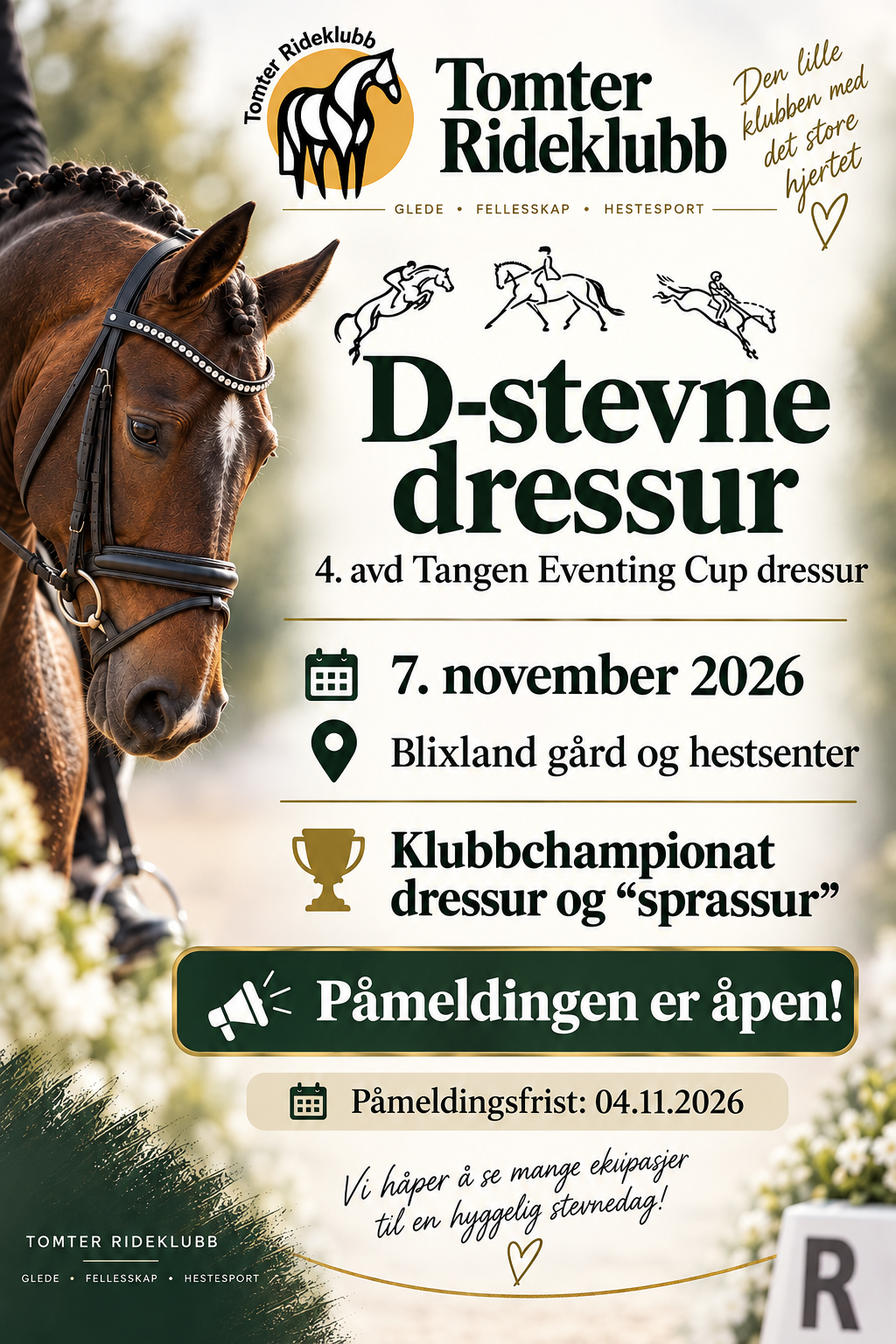 Image for D-stevne dressur med innlagt Klubbchampionat