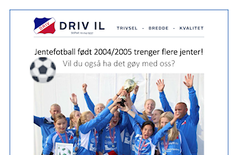 Vil du ha det gøy med fotball jenter født 2004 og 2005?