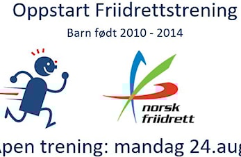 Friidrettstrening for barn født 2010 - 2014