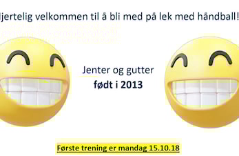 Oppstart lek med Håndball for barn født 2013