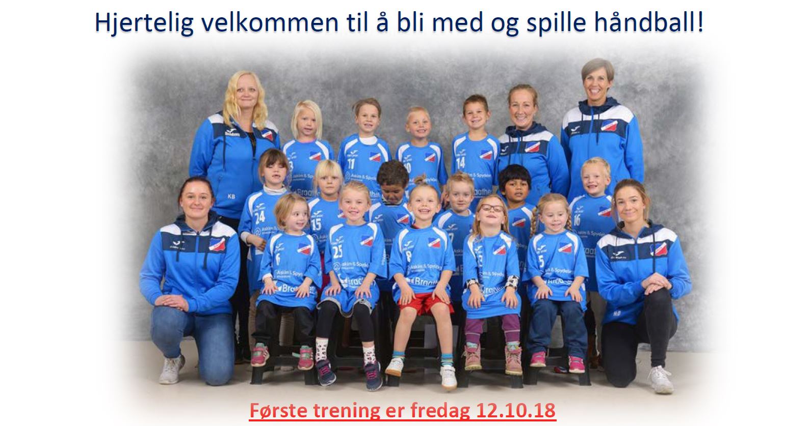 Oppstart Håndball 1. klasse født 2012