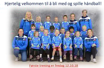 Oppstart Håndball 1. klasse født 2012