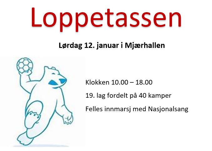 Loppetassen lørdag 12. jan i Mjærhallen
