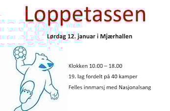 Loppetassen lørdag 12. jan i Mjærhallen
