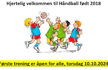 Hjertelig velkommen til Håndball født 2018