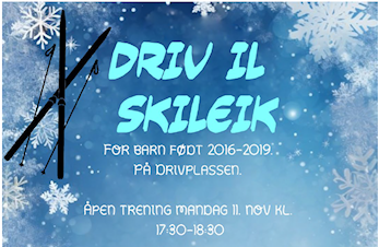 Skileik, barn født 2016- 2019, åpen trening 11.nov 2024