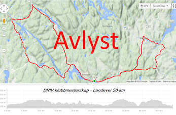 Avlysninger av ritt og trening i sykkelgruppa