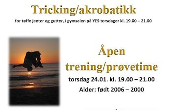 Åpen trening/prøvetime: Driv IL Turn starter Tricking 24.01.19 kl. 19.00