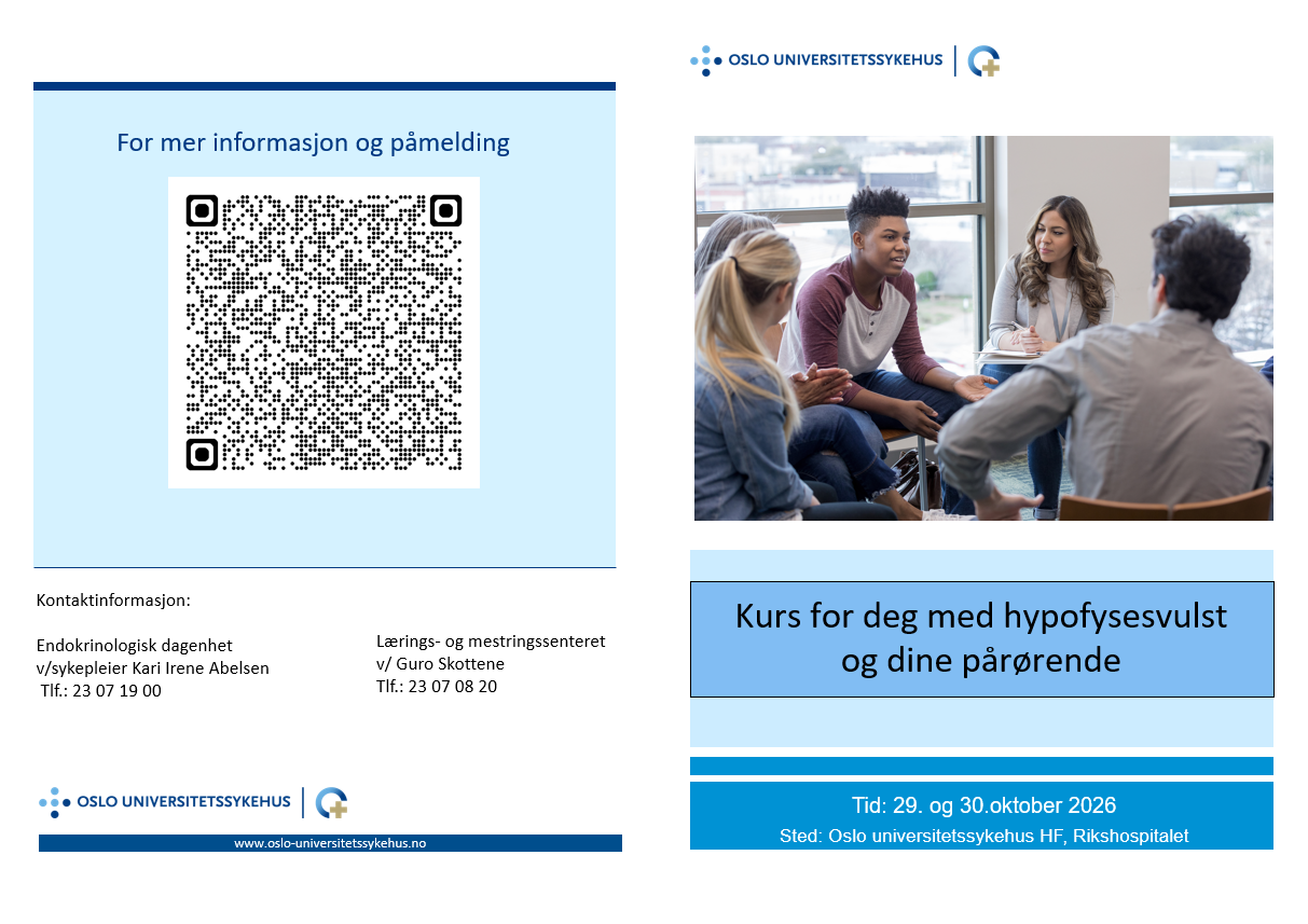 Image for Hypofysesvulstkurs ved Læring- og mestringssenteret, Rikshospitalet