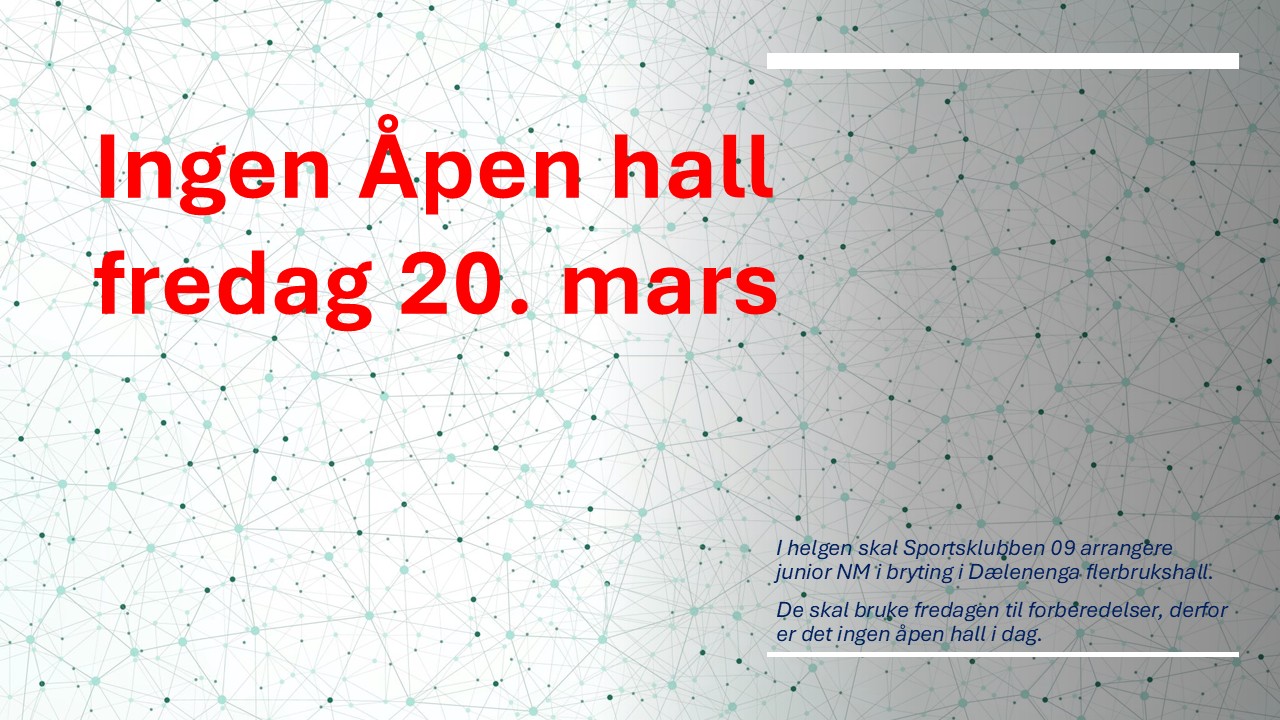 Image for Ingen åpen hall i dag